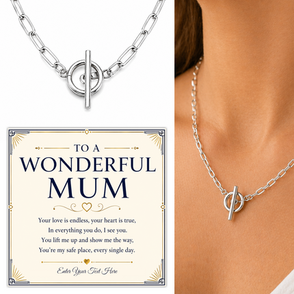 To A Wonderful Mum Personalised Unity Chain Necklace In Keepsake Box