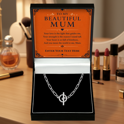 To My Beautiful Mum Personalised Unity Chain Necklace In Keepsake Box
