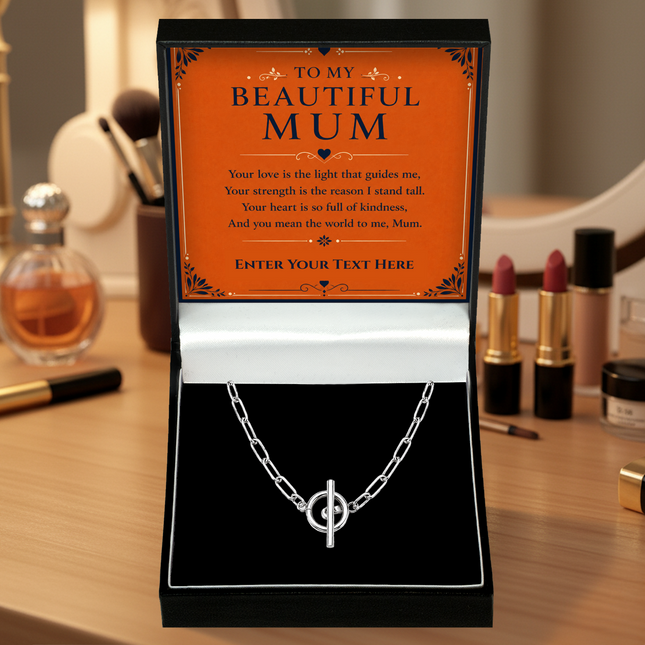 To My Beautiful Mum Personalised Unity Chain Necklace In Keepsake Box