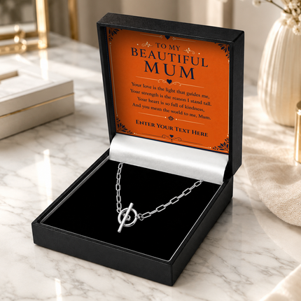 To My Beautiful Mum Personalised Unity Chain Necklace In Keepsake Box