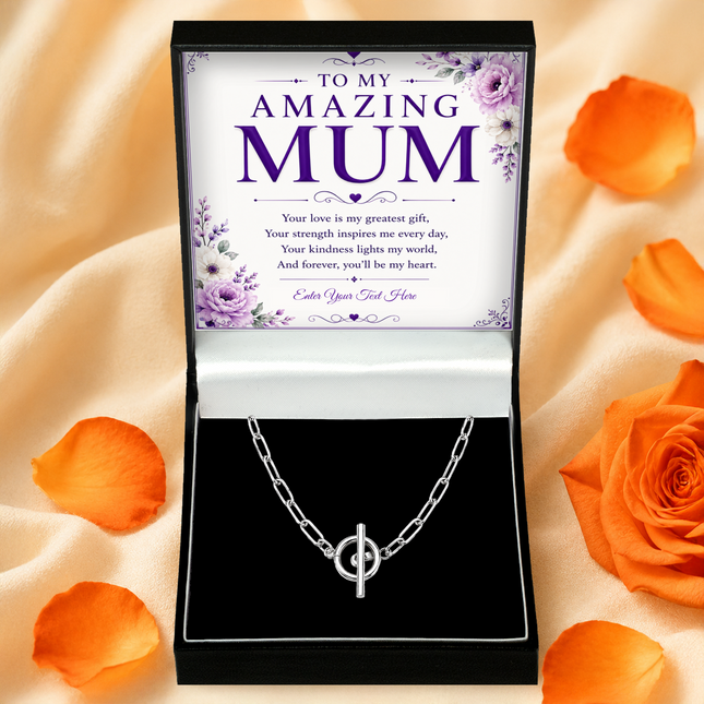 To My Amazing Mum Personalised Unity Chain Necklace In Keepsake Box