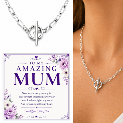 To My Amazing Mum Personalised Unity Chain Necklace In Keepsake Box