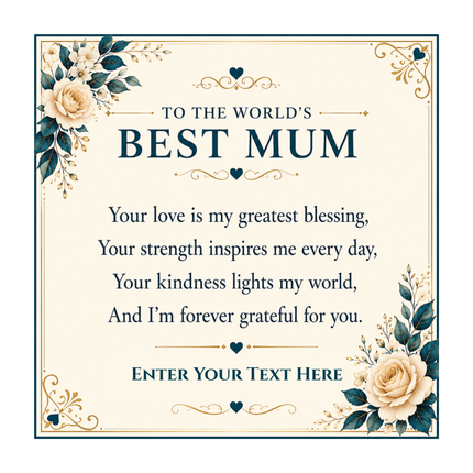 To The Worlds Best Mum Personalised Unity Chain Necklace In Keepsake Box