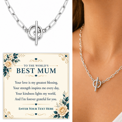 To The Worlds Best Mum Personalised Unity Chain Necklace In Keepsake Box