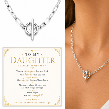 To My Daughter Personalised Unity Chain Necklace In Keepsake Box