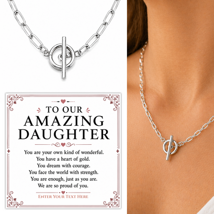 To Our Amazing Daughter Personalised Unity Chain Necklace In Keepsake Box