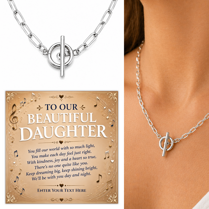 To Our Beautiful Daughter Personalised Unity Chain Necklace In Keepsake Box