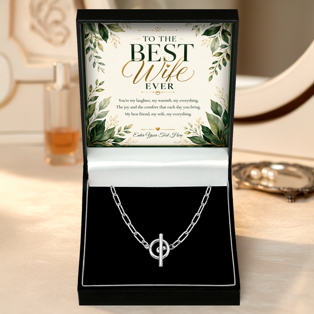 To The Best Wife Ever Personalised Unity Chain Necklace In Keepsake Box