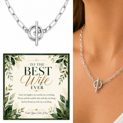 To The Best Wife Ever Personalised Unity Chain Necklace In Keepsake Box