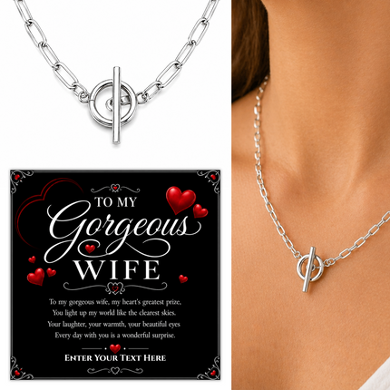 To My Gorgeous Wife Personalised Unity Chain Necklace In Keepsake Box