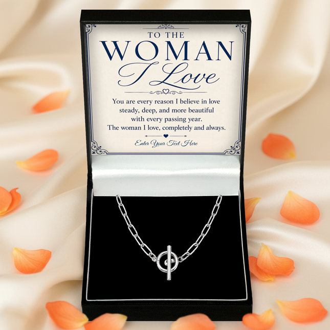 To The Woman I Love Personalised Unity Chain Necklace In Keepsake Box