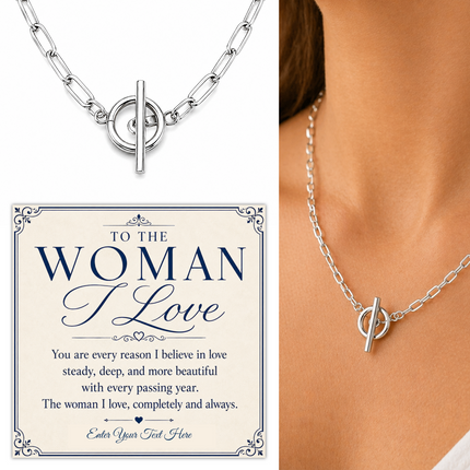 To The Woman I Love Personalised Unity Chain Necklace In Keepsake Box