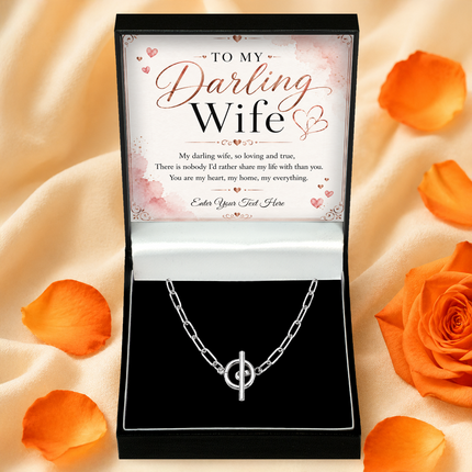 To My Darling Wife Personalised Unity Chain Necklace In Keepsake Box