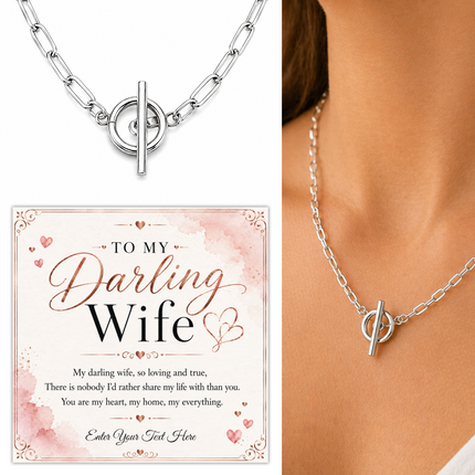 To My Darling Wife Personalised Unity Chain Necklace In Keepsake Box