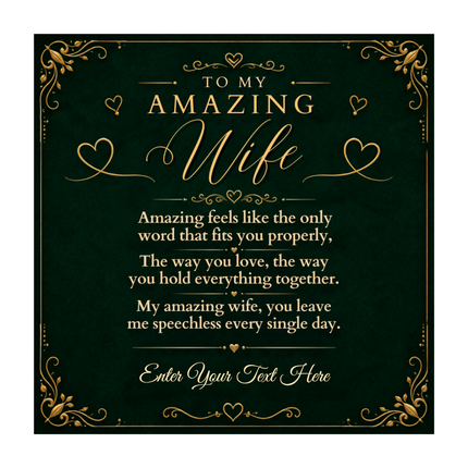 To My Amazing Wife Personalised Unity Chain Necklace In Keepsake Box