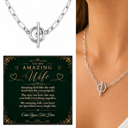 To My Amazing Wife Personalised Unity Chain Necklace In Keepsake Box