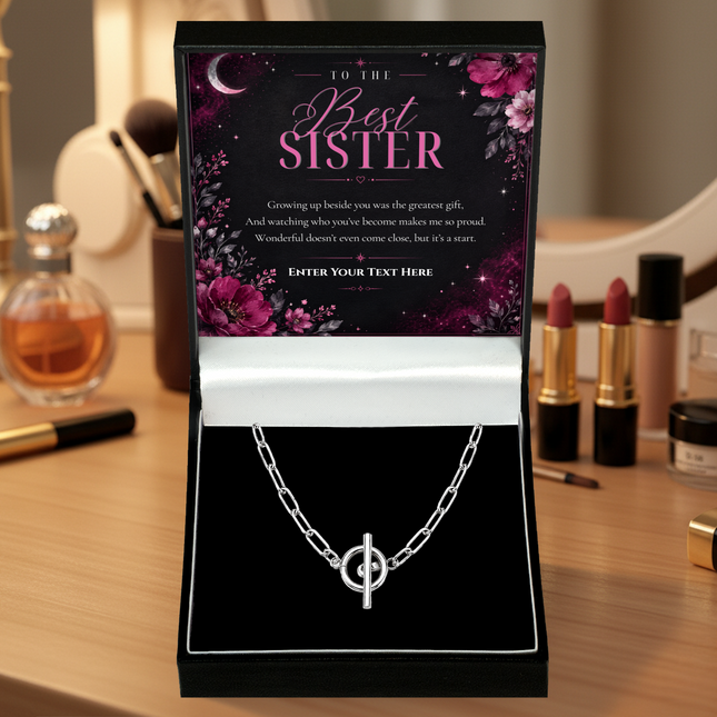 To The Best Sister Personalised Unity Chain Necklace In Keepsake Box