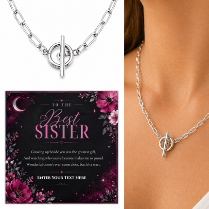 To The Best Sister Personalised Unity Chain Necklace In Keepsake Box