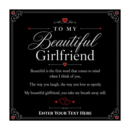 To My Beautiful Girlfriend Personalised Unity Chain Necklace In Keepsake Box