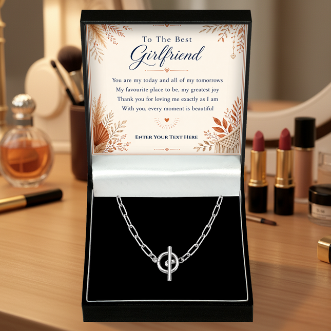 To The Best Girlfriend Personalised Unity Chain Necklace In Keepsake Box