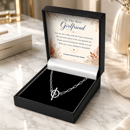 To The Best Girlfriend Personalised Unity Chain Necklace In Keepsake Box
