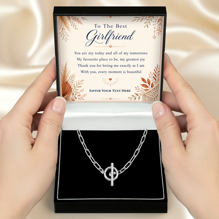 To The Best Girlfriend Personalised Unity Chain Necklace In Keepsake Box