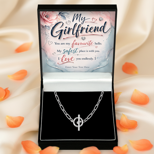 My Girlfriend Personalised Unity Chain Necklace In Keepsake Box