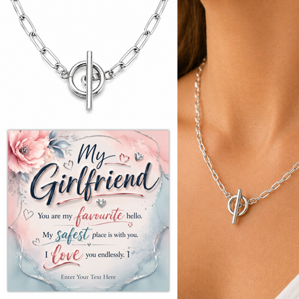 My Girlfriend Personalised Unity Chain Necklace In Keepsake Box