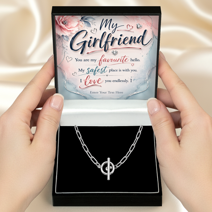 My Girlfriend Personalised Unity Chain Necklace In Keepsake Box
