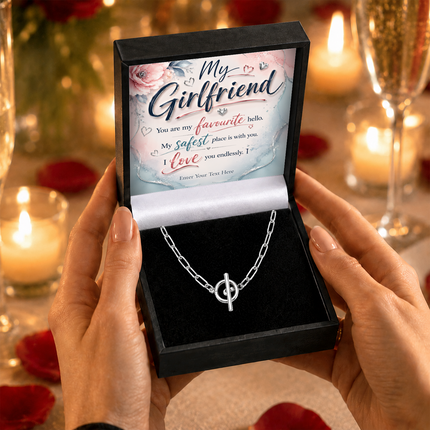 My Girlfriend Personalised Unity Chain Necklace In Keepsake Box