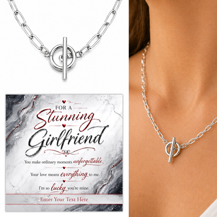 For A Stunning Girlfriend Personalised Unity Chain Necklace In Keepsake Box