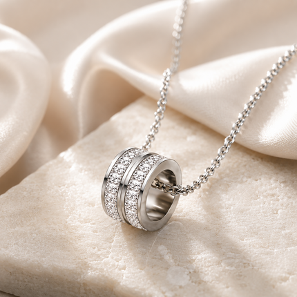 To A Wonderful Mum Personalised Trinity Ring Necklace In Keepsake Box