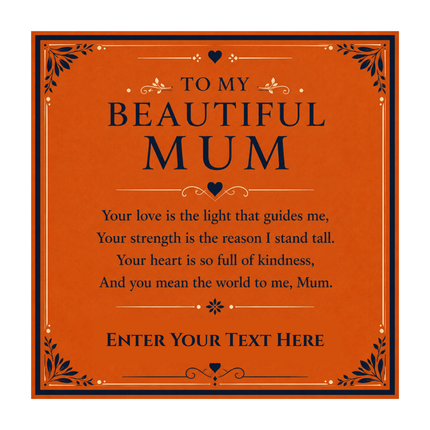 To My Beautiful Mum Personalised Trinity Ring Necklace In Keepsake Box