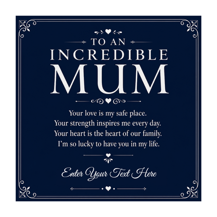 To An Incredible Mum Personalised Trinity Ring Necklace In Keepsake Box