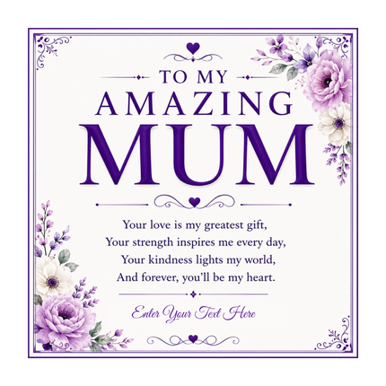 To My Amazing Mum Personalised Trinity Ring Necklace In Keepsake Box