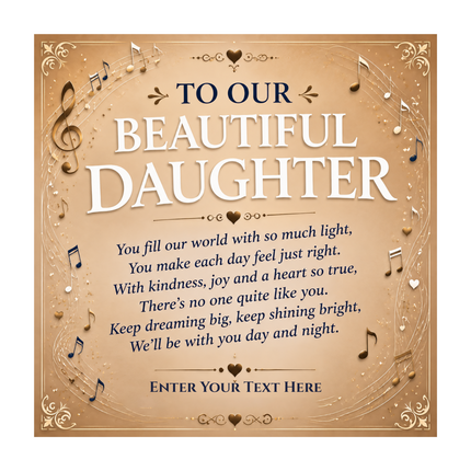 To Our Beautiful Daughter Personalised Trinity Ring Necklace In Keepsake Box