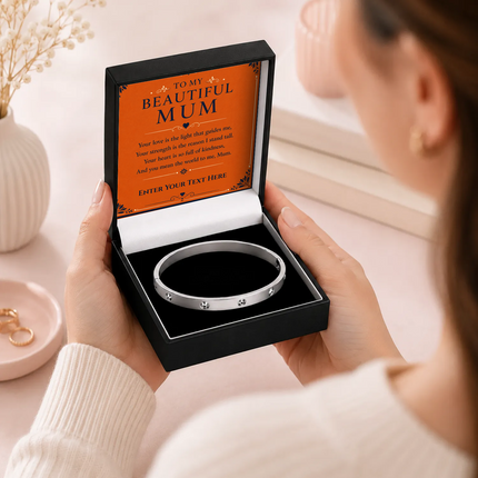 To My Beautiful Mum Personalised Celeste Bracelet In Keepsake Box