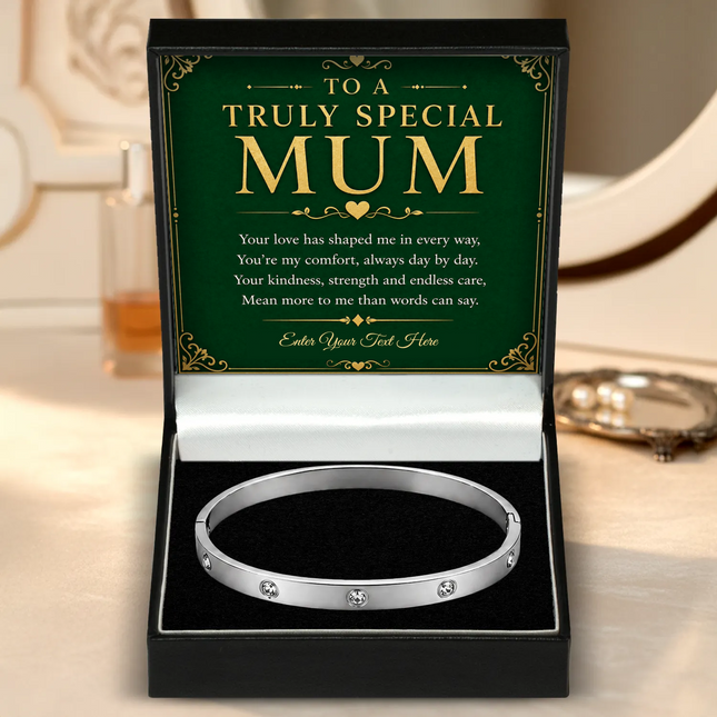 To A Truly Special Mum Personalised Celeste Bracelet In Keepsake Box