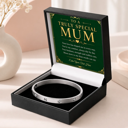 To A Truly Special Mum Personalised Celeste Bracelet In Keepsake Box