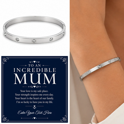 To An Incredible Mum Personalised Celeste Bracelet In Keepsake Box