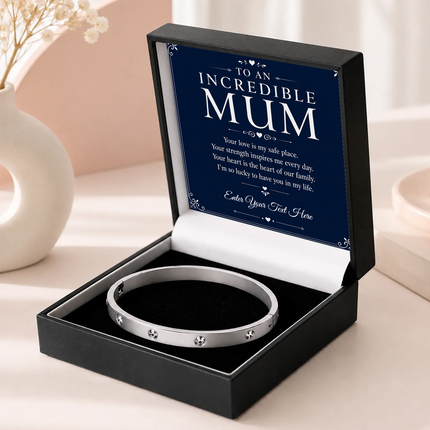 To An Incredible Mum Personalised Celeste Bracelet In Keepsake Box
