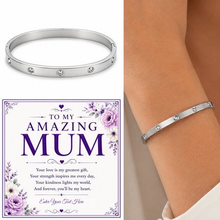 To My Amazing Mum Personalised Celeste Bracelet In Keepsake Box