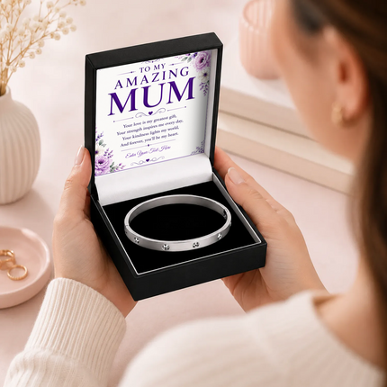 To My Amazing Mum Personalised Celeste Bracelet In Keepsake Box
