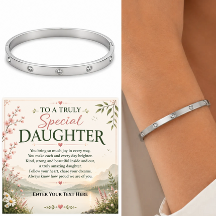 To A Truly Special Daughter Personalised Celeste Bracelet In Keepsake Box