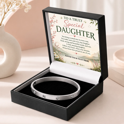 To A Truly Special Daughter Personalised Celeste Bracelet In Keepsake Box