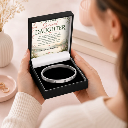 To A Truly Special Daughter Personalised Celeste Bracelet In Keepsake Box