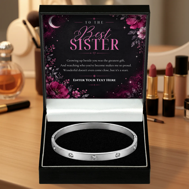 To The Best Sister Personalised Celeste Bracelet In Keepsake Box