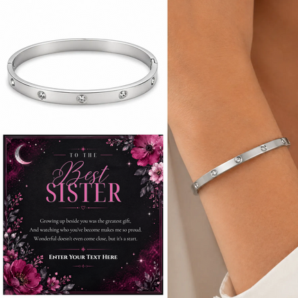 To The Best Sister Personalised Celeste Bracelet In Keepsake Box