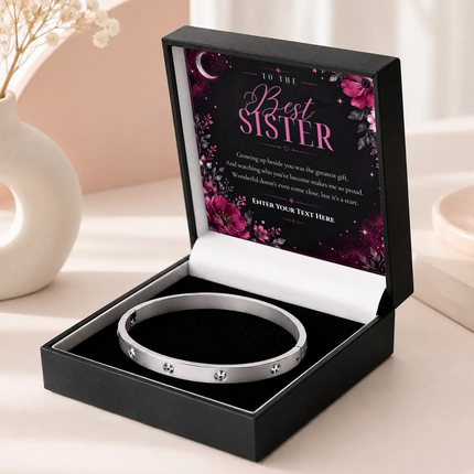To The Best Sister Personalised Celeste Bracelet In Keepsake Box