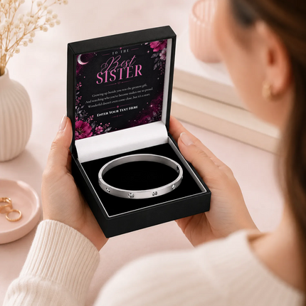 To The Best Sister Personalised Celeste Bracelet In Keepsake Box